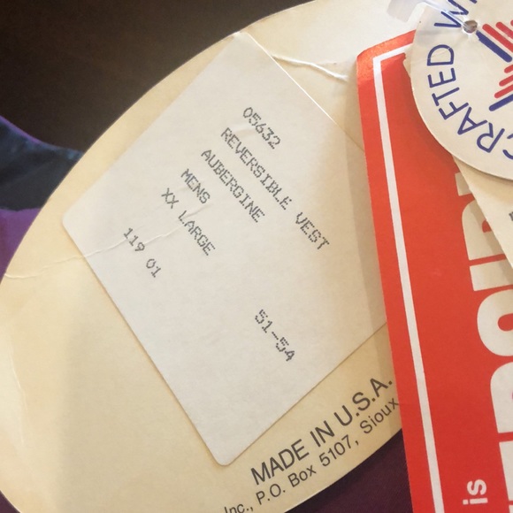 Vintage NWT Reversible Down Filled Vest - Picture 5 of 7